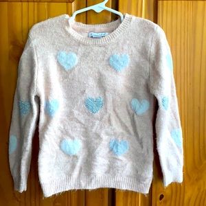 Baby girl heart sweater